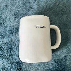 Rae Dunn for Magenta dream mug typewriting font